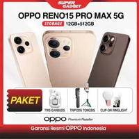 OPPO Reno 15 Pro Max 5G 12/512 GB Reno15 ProMax Smartphone Android Ai Camera HP+Accessories Dusk Bro