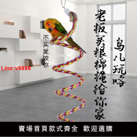 【台灣公司 超低價】鸚鵡棉繩玩具 鳥攀爬繩索 棉繩秋千 站桿爬梯 旋轉梯 啃咬玩具