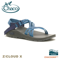 【CHACO 美國 女Z/CLOUD X涼鞋-雙織標準款《翠藍拼圖》】CH-ZLW03HJ05/運動涼鞋/登山
