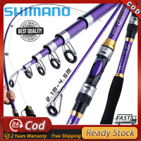 SHIMANO 2.1M-4.5M Sea Rod Portable Telescopic Carp Fishing Rod Hard Frp Carbon Fiber Fishing Rod Out