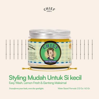 Chief Junior Pomade 60 gr – Mudah Dibilas dan Aroma Lemon Fresh – Glycerin & Sweet Almond Oil – Ramb