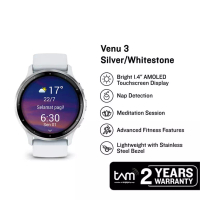 Garmin Jam Tangan Pria Garmin Venu 3 010-02784-50 Smartwatch Digital Dial Whitestone Silicone Band