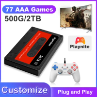 500G/2T Playnite System Portable External Game Hard Drive Disk with AAA Games for PS4/PS3/PS2/XBOX/WiiU/N64/DC/PSP for Laptop/PC
