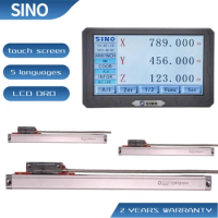 NEW SINO SDS200S 3 Axis LCD Touch Screen Digital Readout DRO Kit KA-300 Glass Linear Scale Encoder For Lathe Grinder Millilling