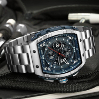 Evans Jayden Jam Tangan Pria 9554-1 Rantai Stainless Steel Kaca Sapphire Chronograph Water Resistant