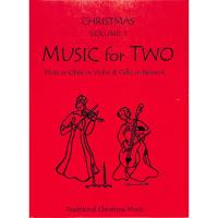 【Kaiyi Music 凱翊音樂】兩人音樂 - 聖誕樂譜 第1冊 適用於長笛、雙簧管、小提琴&amp;大提琴或是低音管