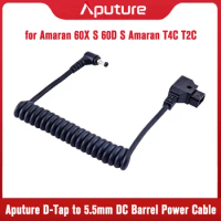 Aputure D-Tap to 5.5mm DC Barrel Power Cable for Amaran 60X S 60D S Amaran T4C T2C