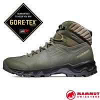 【MAMMUT 長毛象】男 Mercury IV Mid GTX 防水中筒登山皮靴.登山鞋.健行鞋_3030-04710-40234 深綠鬣蜥