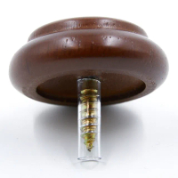 【特力屋】實木窗簾桿 圓型飾頭 櫻桃木色 2入 28mm