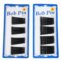 Kẹp Tóc Màu Đen, 60 Cái / Bộ, Dành Cho Nữ, Kẹp Tóc, Ghim Bobby Nữ, Kẹp Tóc Dạng Gợn Sóng Vô Hình Kẹp