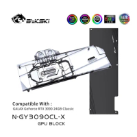 Bykski GPU Water Cooling Block For GALAX RTX 3090 24GB Classic GPU Card , With Backplane Copper Radiator Water Cooling N-GY3090C