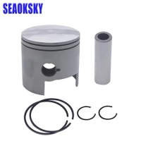 688-11631 Piston Kit With Rings Replace For Yamaha Parsun 75/85HP 90HP 688-11631-02 696-11631-00 82MM Boat Motor