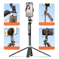 2025 P19TK Boleh Ditanggalkan untuk Tongkat Selfie Bluetooth Tripod Kawalan Jauh untuk Telefon Pinta