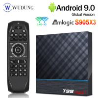 Android 9.0 TV Box T95Q Amlogic S905X3 with 4GB Ram 64GB Rom 4K Ultra HD  H.265 Dual Band WiFi Bluetooth 4.0 Media Box 2.4/5Ghz WiFi 100M Lan