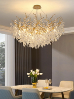 法式奢華水晶燈簡約大氣豪華復式樓美式樹枝輕奢客廳圓形水晶吊燈