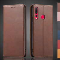 Magnetic attraction Leather Case for Huawei Nova 4 Nova4 6.4" Holster Flip Cover Case Wallet Phone Bags Fundas Coque