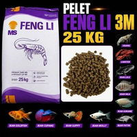 Pellet FENGLI 3M 25kg FENG LI PREMIUM Pelet Ikan Udang Lobster Pakan Benih Larva Burayak Makanan Ind