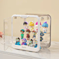Clear Display Case for Figures Mini Action Figures Collectibles Box Adjustable Doll Showcase Display Storage Box Organizer