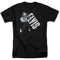 เสื้อแขนสั้นผ้าฝ้าย ELVIS PRESLEY สไตล์ยุโรปและอเมริกา ทรงหลวม คลาสสิกย้อนยุค สำหรับผู้ชาย มาใหม่ในป