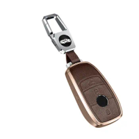 Car Keychain Key Fob Case Cover Galvanized Alloy For Mercedes Benz Class E200 E260 E300 W213 2018 S Accessories