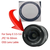 1PCS New Lens LOGO Label Stickers For Sony E 3.5-5.6 PZ 16-50mm OSS Lens Paper Black and Silver Outer Ring Lens Paper