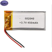 Banggood 3.7V 450mAh 602040 062040 Lipo Polymer Lithium Rechargeable Li-ion Battery Cells for GPS MP3 Bluetooth Headset Battery