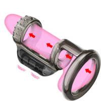 Couples Long Lasting Erection Penis Vibrator With Three Ring Nipples Massager Vagina Clitoris Stimulator Orgasm Adult Sex Toys