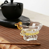 功夫茶漏茶濾透明玻璃茶具茶葉濾茶器過濾網茶杯過濾器茶濾架配件