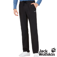 Jack wolfskin飛狼 男 鬆緊設計涼感休閒長褲 登山褲『黑』