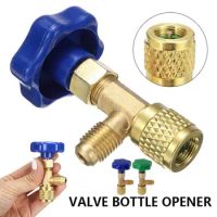 1/4 SAE Thread Adapter Auto AC Can Tap For R22 R134a R410A Low Pressure Dispensing Valve Bottle Opener For R22 R134a R410A Gas