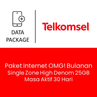 Paket Internet Telkomsel Bulanan 25 GB, Masa Aktif 30 Hari