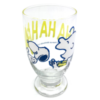 【大西賢製販】SNOOPY史努比 高腳玻璃杯 340ml 歡笑時光 查理布朗(餐具雜貨)