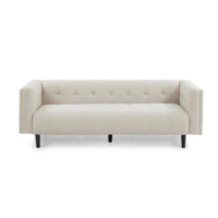 Mid-Century Modern Fabric Upholstered Tufted 3 Seater Sofa