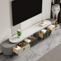 Floor TV Unit Cabinet Console Table Fashion Modern TV Stand Nordic Floating Entertainment Mueble Para TV Home Furniture CY50TC