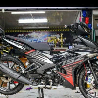 Tem rời dán xe exciter 150 Y15ZR cho xe đen decal chống nước độ bám dính cao - Nhãn Dán