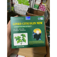HOẠT HUYẾT DƯỠNG NÃO GINKO CITICOLIN NEW (GINKGO BILOBA EXTRACT) H/100V
