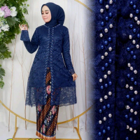 stelan kebaya kancing depan payet mutiara /kebaya ibu besan Pesta/kebaya modren/kebaya Wisuda/kebaya