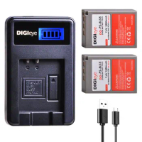 BLS-5 BLS-50 PS-BLS5 Battery + LCD USB Charger for Olympus OM-D E-M10, Pen E-PL2, E-PL5, E-PL6, E-PL7, E-PM2, Stylus 1 Camera