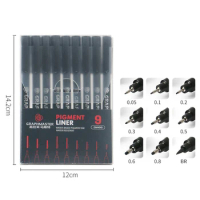 10 Pcs/Set Sipa Micron Color Pen Fine Line Drawing Pens 0.38mm
