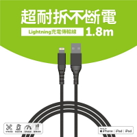強強滾p-Moola Lightning to USB-A (1.8m-黑)超耐折不斷電2.0蘋果傳輸線