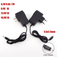 AC 100-240V DC 4.2V 8.4V 12.6V 16.8V 1A 1000MA Adapter Power Supply 8.4 12.6 16.8 V Volt Charger Plug For 18650 Lithium Battery