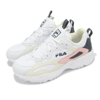 【FILA】休閒鞋 Ray Tracer 男鞋 女鞋 白 粉 拼接 厚底 復古老爹鞋 斐樂(4C606Y149)