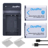DuraPro 2pc NP-BX1 NPBX1 Battery + USB Charger For SONY DSC RX1 RX100 RX100iii M3 M2 RX1R WX300 HX300 HX400 HX50 HX60 GWP88