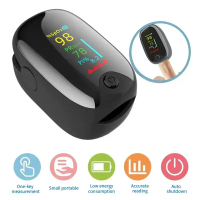 Finger Clip Heart Rate Meter Measuring Fingertip Oximeter PI Value Monitor Pulse Black Jewel Oximete