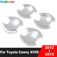 For Toyota Camry XV50 2012 2013 2014 2015 Chrome Car Side Door Handle Bowl Cover Trim Decoration Molding Exterior Accessories