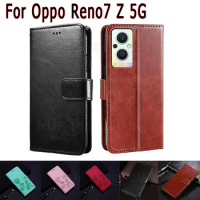 CPH2343 Cover For OPPO Reno7 Z Case Magnetic Card Flip Wallet Leather Phone Protective Hoesje Etui Book For Oppo Reno 7Z 5G Case