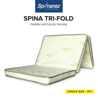 SpinaRez Tri-Fold 3\ Latex Feel Foam Mattress Folding Mattress with Alovera Static-Free Fabric - Sin