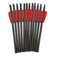 6pcs Archery Carbon Arrows 7.5/15inch Spine350 Crossbow Hunting R-9 Archery Shooting