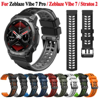 Silicone Band For Zeblaze Vibe 7 Pro Strap Smart Watch Wristband Bracelet For Zeblaze Stratos2 Stratos 2 Watchband Accessories