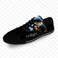 Twilight Saga Movie Vampire Casual Funny Cloth 3D Print Low Top Canvas Fashion Shoes Men Women Lightweight Breathable Sneakers